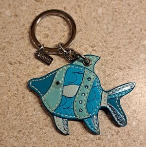 Coach Vintage Blue Fish Keyring/Charm